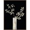 Modern Floral On Black I by Elizabeth Medley Framed Canvas Wall Art